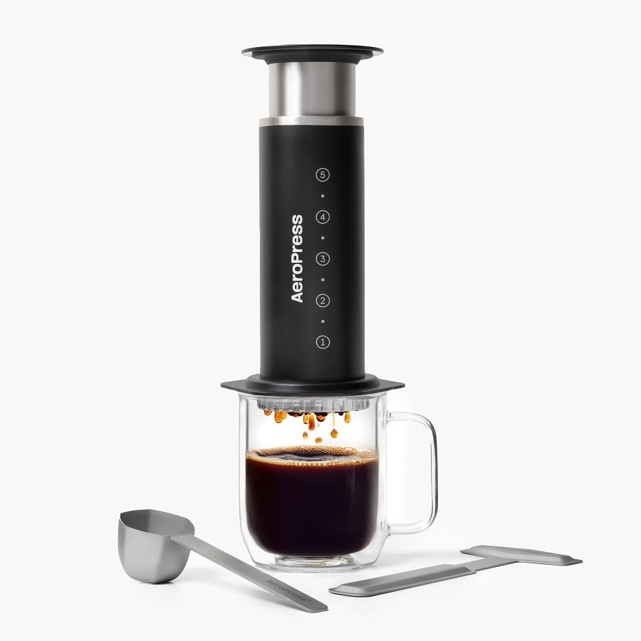 AeroPress Steel Coffee Press, Stainless Steel, Silver