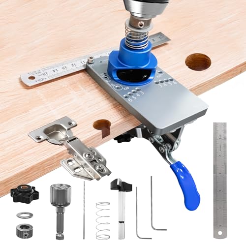 Dima per cerniera a Scodellino da 35 mm, modello per trapano 4 in 1, cerniera nascosta, localizzatore per installazione di porte nascoste, perforatrice per utensili per la lavorazione del legno