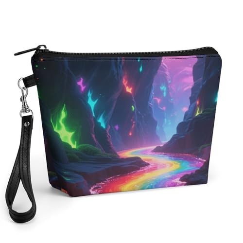 Bolsa de maquillaje Canyon, neceser de cosméticos de piel sintética; regalo perfecto para mujer