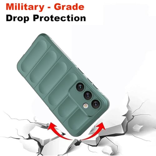 Image of amazon basics Mobile Cover for Samsung Galaxy S23 FE 5G | Full Camera Protection | Liquid Silicon Case | Flexible Bumper Case for Samsung Galaxy S23 FE 5G (Green)