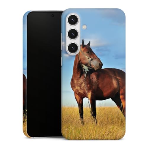 Étui housse Samsung Galaxy S24+ avec visuel de cheval en pleine nature