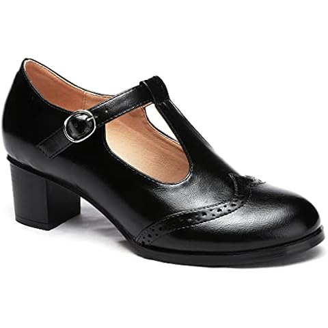Odema Womens PU Leather Wingtip Oxfords Cover