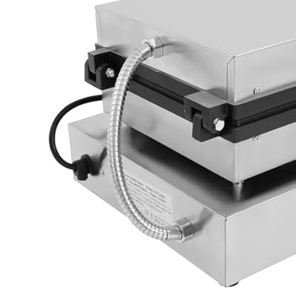 1750W Commercial Electric Waffelmaschine mit vier 4,5 * 4,5-Zoll-Formen Geliefert, Elektrischer Waffelbereiter,Tisch Stehend Waffeleisen Krups Sandwich Waffel Maker, 50~300 ℃, Antihaftbeschichtung – Bild 7