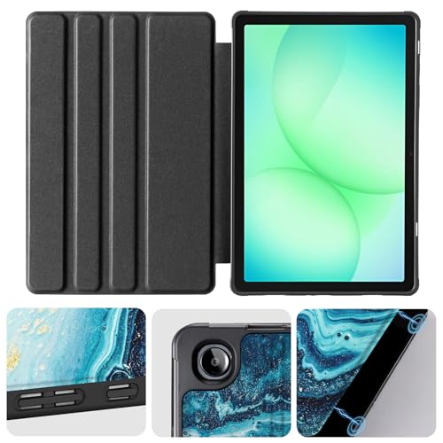 Image of CoBak Case for Samsung Galaxy Tab A11+ Plus 11 inch 2025, Multi-Viewing Angles, All New PU Leather Folio Stand Cover with Auto Sleep Wake Feature for Samsung Galaxy Tab A11+ Tablet 11-inch, Green Marble