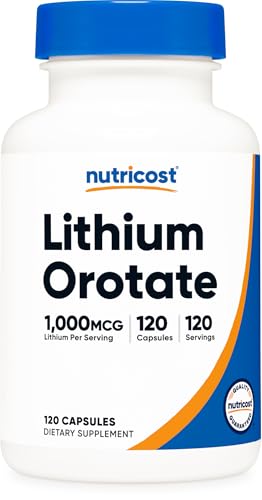 Nutricost Lithium Orotate (1 000mcg) 120 Capsules Gluten-Free Vegan