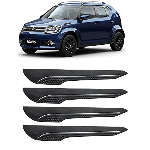 Image of AOSIS-Car Bumper Protector /Bumper Guard for Maruti Suzuki Ignis with Single Chrome Stripe (4-Pcs)