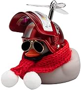 wonuu Rubber Duck Toy Car Decoration Ornaments Duck Car Dashboard Decorations Cool Glasses Duck w...