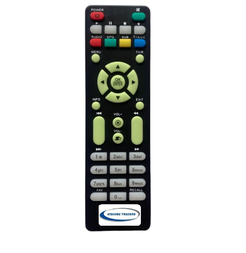 Remote Control Compatible with NTEX Free Dish DTH/Elink Set Top Box (Please Match Your Old Remote with Given Image for Work It Must Be Exactly Same As Shown in Image)-image-21