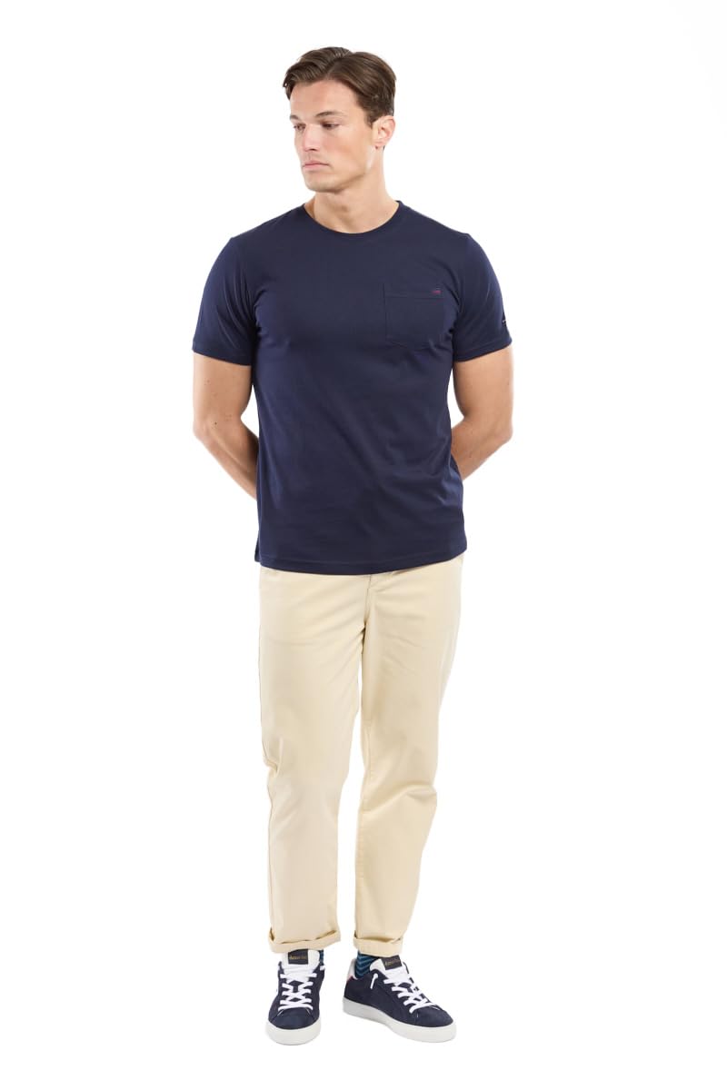 Armor Lux Short Sleeve T-Shirt with Pocket, Deep Navy, M