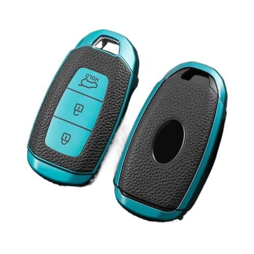 Funda llave coche Hyundai azul para proteger mando de I30 y Santa Fe 5