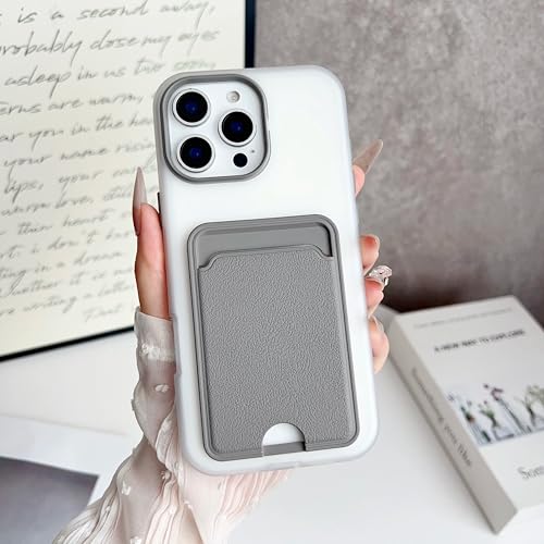 Étui portefeuille iPhone 15 en cuir mat anti-rayures pour ranger vos cartes