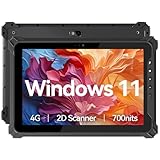 iEdge Rugged Windows Tablet, 10.1' Durable Industrial Tablet with Scan, 8GB+128GB, 4G LTE, GPS, BT5.0 Wi-Fi,Water-Proof, 700nit Sunlight Readable for Outdoor, Enterprise Work, Vehicle