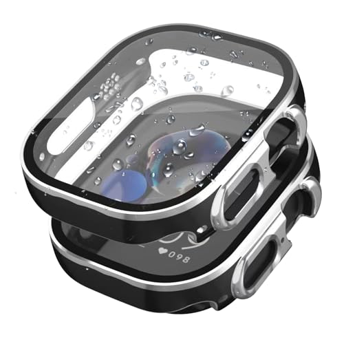 FINEEN �A�b�v���E�H�b�` �h�� �J�o�[ Series Ultra3/2/Ultra/11/10/9/8/SE3/SE2/SE/7/6/5/4 49mm ��̌^ �V�f�U�C�� 3D���p�G�b�W �����^ PC+�K���X�f�� �����ߗ� ���ϋv �S�ʕی� �����ȒP