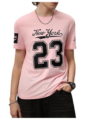T-shirt imprimé lettre graphique Floerns homme coupe surdimensionnée