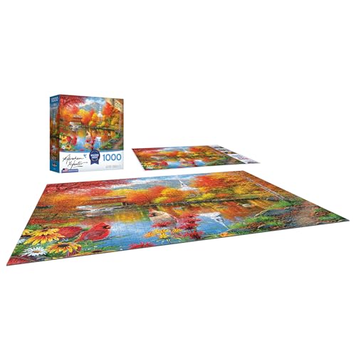 RoseArt Abraham Hunter Autumn Tranquility 1000 Piece Jigsaw Puzzle for ...