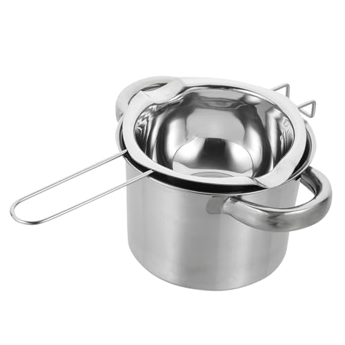 BRIGHTFUFU Double Boiler Stainless Steel Chocolate Melting Pot Butter Cheese Candy Melt Pot Set