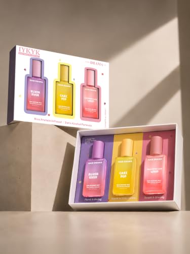 Image of Hair Drama Co. Hair & Body Mist Perfume Set of 3 | Blush Rush, Cake Pop & Marshmallow Whip Fragrance Set for Women | Rice Protein Formula | Long-Lasting, Travel Friendly & Paraben‐Free