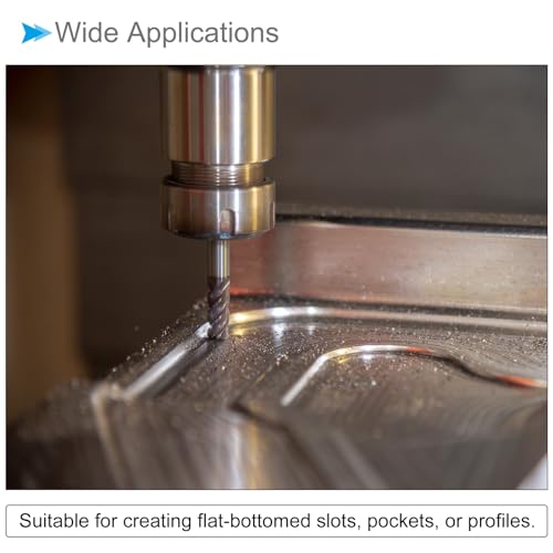 CoCud Schaftfräser Vier Kanten Satz 1.5mm x 4mm Schneiden 4mm Schaft AlTiN Beschichtet P05 Karbid 4 Flöten CNC Router-Bits - (Anwendung: für Fräsen Edelstahl Gehärteter Stahl) 2Stk