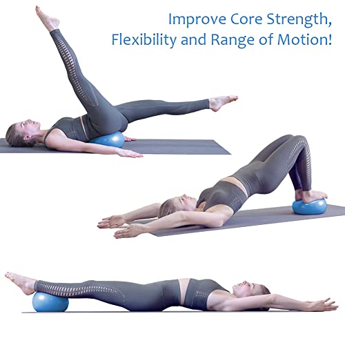 flintronic Gymnastikball Kleiner Pilates-Ball, 25cm Soft Yoga Ball, mit aufblasbarem Strohhalm, Anti-Burst-Übungsball für Yoga, Pilates, Balance, Physiotherapie, Stretching und Core-Fitness
