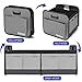 Homeve Trunk Organizer for Car, Car Storage, Reinforced Handles, Collapsible Multi-Compartment Car Organizers Foldable and Waterproof, 600D Oxford Polyester, Suitable for Any SUV, Mini-Van, Grey