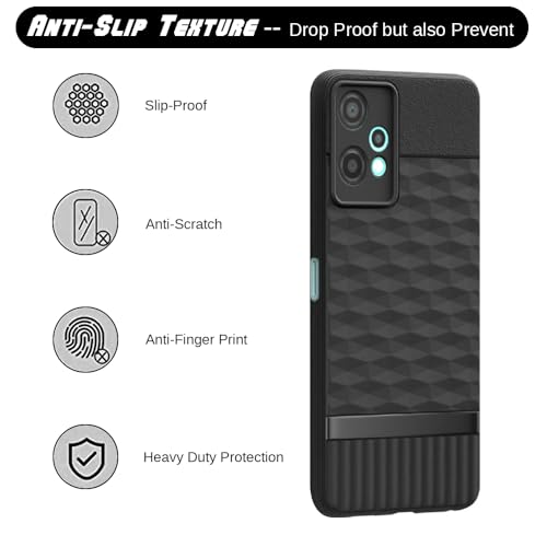 Image of Shockproof Case for OnePlus Nord CE 2 Lite 5G | Full Camera Protection | TPU Flexible Back Cover for OnePlus Nord CE 2 Lite 5G (Matte Black)