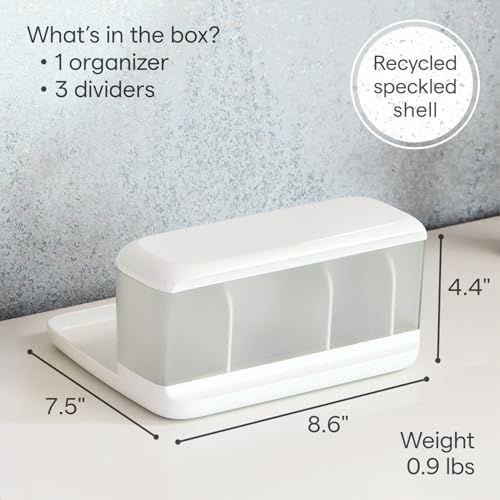 Rangement lavabo encombré avec le plateau de comptoir YouCopia à séparateurs