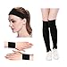 Kimberly’s Knit Women 80s Neon Pink Running Headband Wristbands Leg Warmers Set (Free, Black)