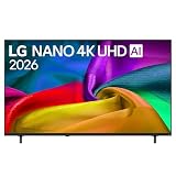 LG NANO Smart TV 4K UHD AI 65 pollici Serie NU8E 65NU8E0B3LA, Smart TV 4K, Processore con Nano Detail Enhancer, AI Chatbot, AI Concierge, HDR10 Pro, FILMMAKER Mode, Design Linear Flow, 3 HDMI, TV 2026