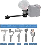 Triple Cold Shoe Mount, Gimbal Microphone Light Extension Bar Bracket Aluminium Alliage avec 1/4in et 3/8in Vissez les trous pour OM 3/2, pour l'eau douce 4, pour Stabiliseur Gimbal Feiyu(Noir)
