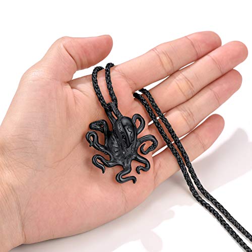 Prosteel Octopus Punk Jewelry Stainless Steel Black Pendant Animal Necklace Cool Necklaces For Men #TOP3