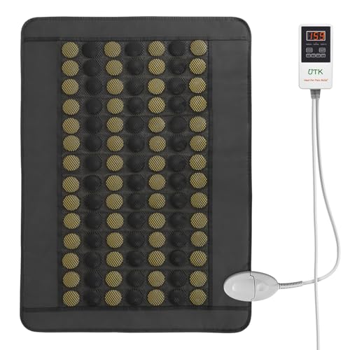 UTK Far Infrared Heating Pads for Back Pain Relief, 5X Deeper Therapy, FSA-HSA Eligible, Hotter to 149℉, 4H Auto Off, Memory Function, with Carry Bag, Gifts for Women, 21'' x 31''