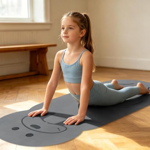 Tapete de yoga para niños con estampado de animales y almohadilla fitness 3