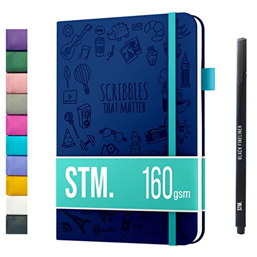 Bullet Dotted Journal Dot Grid Notebook | A5 Daily Journaling Notebooks for Personal Writing, Work, Women | 160gsm Thick Paper, Hard cover, Lay Flat Binding | 5x7 Journals Cuaderno Libretas de apuntes