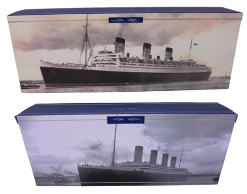 OPO 10 - Set of 2 Miniature replicas of The Famous transatlantic Liners The Titanic + The RMS Queen Mary Scale 1/1250 or 21 and 25 cm - PA3 - Image 5