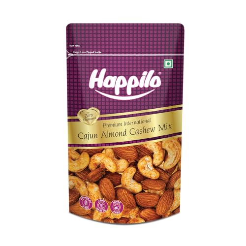 Image of Happilo Premium International Cajun Almond Cashew Mix 50g, Flavorful, Crunchy Blend, Rich in Healthy Fats, Protein, and Fiber