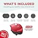 Dash Holiday MultiMaker Mini System - Includes Seasonal Snowflake, Pumpkin, Heart, Santa, and Classic Waffle Plates - Red, Six 4-Inch Removable Plates