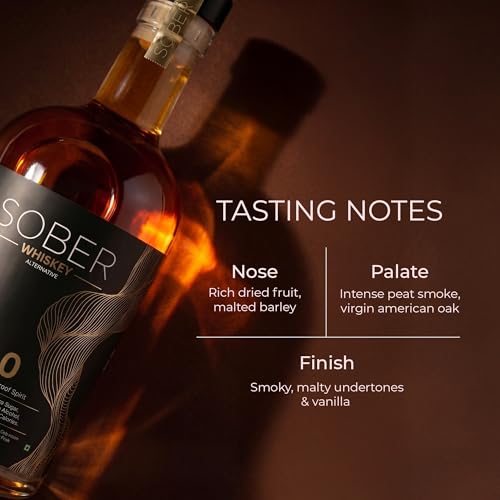 Image of SOBER Whiskey Alternative | 0.0% ABV Zero Alcohol Drink | Sugar Free Zero Calorie | Premium Non Alcoholic Whiskey with Vanilla Oak Spice Notes | Alcohol Free Spirit for Mocktails & Parties | 750ml