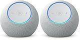 Amazon Echo Dot Max (neueste Generation), Lautsprecher mit raumfüllendem Klang und integriertem Smart-Home-Hub, Weiß, mit Alexa+ Early Access (Packung mit 2)