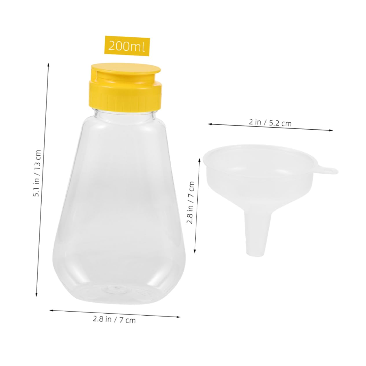 BESPORTBLE 1 Set Honey Bottle Squeezing Bottle Ketchup Bottle Condiment Squeeze Bottles Syrup Bottles Salad Dressing Bottle Jam Bottles Sauce Squeeze Bottle Sauce Bottles Plastic Transparent