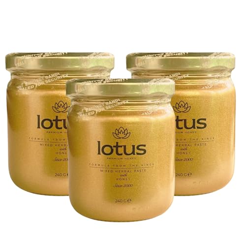 Lotus Premium Honey 240gr Macun Extra Stark für aktive Männer Tribulus Terrestiris und Maca Formula (3 Stück)