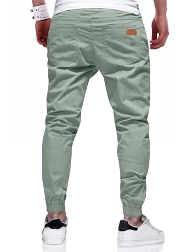 Image of JMIERR Mens Cotton Stretch Joggers Casual Twill Athletic Track Pants