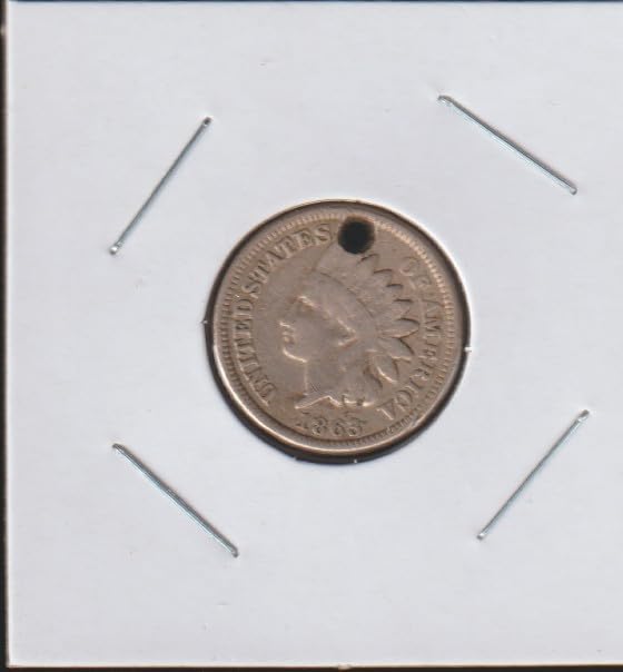 1863 Indian Head (Holed) Penny Good
