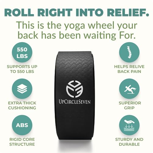 image for UpCircleSeven Yoga Wheel for Back Pain - Deep Tissue Massage - Yoga Ba