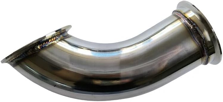 3" ID V-Band Flange Stainless Steel Elbow Adapter Pipe | 90 Degree Universal Turbo Exhaust Pipe | High-Performance V-Band Adapter