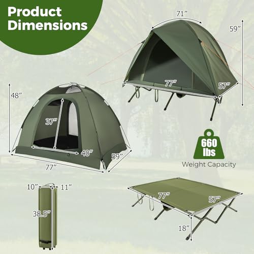 Tangkula 2-Person Cot Tent