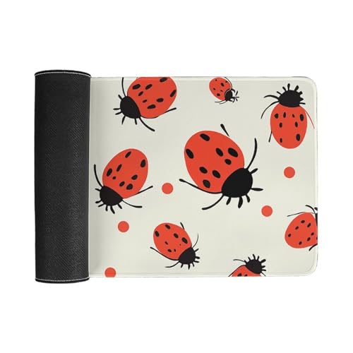 Mouse Pad grande con diseño de mariquitas y base antideslizante miniatura 3