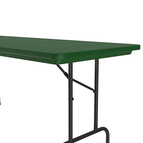 Miniatura 23 de Correll - Mesa plegable comercial de 24 x 48 pulgadas, granito gris, peso ligero, impermeable, parte superior de plástico moldeado por soplado Gris