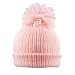 Produktbild Pesci Baby Mütze Beanie Strickmütze Wintermützen mit Bommel doppelt gestrickt Unisex Babymütze Mädchen Jungen Monate, 0-3 Monate, Rosa