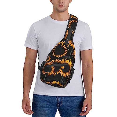 Sac à dos sling fleurs de tournesol pour éviter le mal de dos en voyage de jour - 7