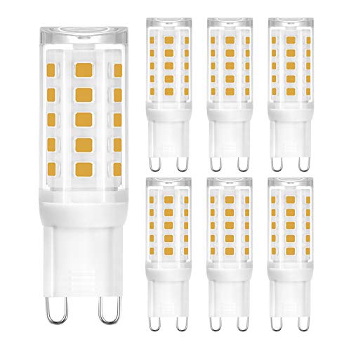 Best Deal G9 LED Bulbs Dimmable Warm White, 4W G9 LED Light Bulbs Equivalent to 40W Halogen Bulbs, CRI>85Ra, No Flicker, 385LM, 3000K, AC 120V, 6-Pack, Viaus Flash Deals - 50% OFF G9 LED Bulbs Dimmable Warm White, 4W G9 LED Light Bulbs Equivalent to 40W Halogen Bulbs, CRI>85Ra, No Flicker, 385LM, 3000K, AC 120V, 6-Pack, Viaus